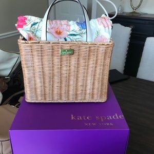 Kate Spade SAM WICKER bag floral lining